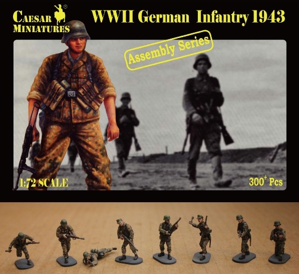 Caesar Miniatures 172 Wwii German Infantry 1943 16 Multi Posed Figs