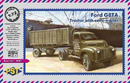 PST Models 1/72 Ford G8TA Tractor w/Semi-Trailer 72065